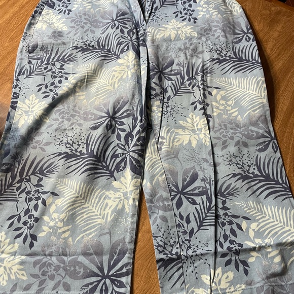 Basic Editions Pants - Basic Editions Blue Floral Pants